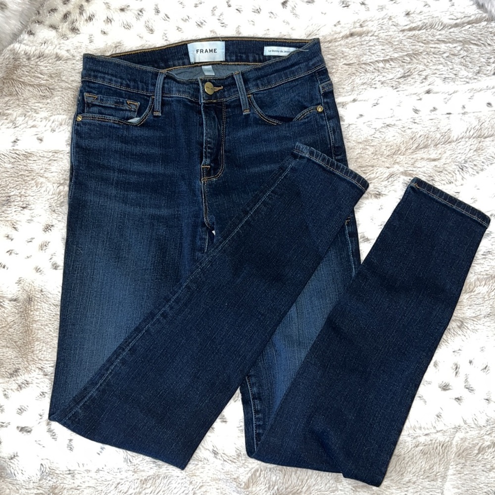 FRAME Le Skinny De Jeanne in Wellington Size 25